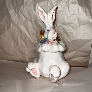 Vintage Ceramic Easter Bunny 9” Rabbit Hare Nantucket?